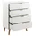 Actona Highboard Lowell 80 x 100 x 40 cm Weiß / Eiche