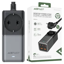 ACEFAST Z2 GaN 75W PD-Tischladegerät 3x USB-C USB-A - Schwarz Grau