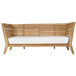 Jan Kurtz William Gartenbank Teak natur inkl. weißes Kissen - Natur
