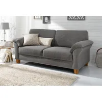 3-Sitzer HOME AFFAIRE "Borkum", grau, B:186cm H:87cm T:88cm, Struktur (100% Polyester), Luxus-Microfaser ALTARA NUBUCK (100% Polyester), MELROSE (100% Polyester), Luxus-Microfaser Toro (100% Polyester), Sofas, mit Federkern