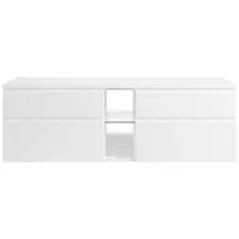 vente-unique Waschbeckenunterschrank Weiß 150 cm