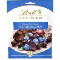 Lindt Schokolade Sensation Fruit Heidelbeere und Acai | 150 g | Dunkle feinherb Schokoladen Kugel mit erlesener Fruchtfüllung auf Apfelbasis | Pralinengeschenk | Schokoladengeschenk