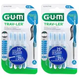 GUM Trav-ler Interdentalbürsten blau 1.6 mm, 12 Stück, Zwischenraum Zahnbürsten mit Anti-Rutsch-Griff