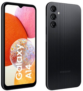 SAMSUNG Galaxy A14 4G Dual-SIM-Smartphone schwarz 64 GB