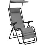 vidaXL Liegestuhl Klappbar 312466 60 x 70 x 110 cm grau