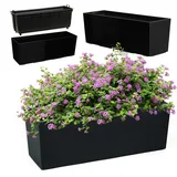 Kadax Blumenkasten 18,5 x 56 cm Schwarz