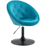 Svita Havanna Sessel Lounge Clubsessel Barhocker Drehsessel Retro Samt Petrol
