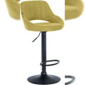 CLP Barhocker Milet höhenverstellbar drehbar gepolstert 1er Set 40 x 40 x 75 cm Grün/Schwarz