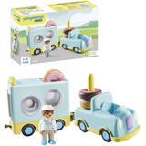 Playmobil 1.2.3 Verrückter Donut Truck mit Stapel- und Sortierfunktion 71325