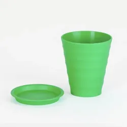 6 Becher 250 ml grün Irland – 100% abbaubar, spülmaschinenfest, nachhaltig