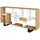SKRAUT HOME Bücherregal 67 x 31 x 174 cm Eiche/Weiß