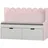 [en.casa] Kindersitzbank mit Regal Vestnes 100 x 45 x 70 cm Holzart: nicht angegeben Farbe: Cotton Candy/Weiß