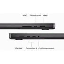 Apple MacBook Pro M3 2023 16'' M3 Max 36 GB RAM 1 TB SSD 30-Core GPU Space Schwarz