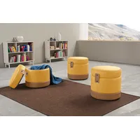Egoitaliano "Tonder, Designhocker als Blickfang mit tollen Details, B/T 50/50cm", inkl. praktischem Stauraum als funktionale Stauraummöglichkeit gelb,