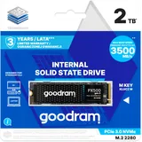 goodram - Laufwerk Extern - Px500 Gen.3 - Interne Festplatte - Hochgeschwindigkeits-PCIe-Gen. 3 x4-Schnittstelle - NVMe 1.4 Unterstützung - Speicherung von Mehrfachdaten - 2TB - 3500 MB/s - 2800 MB/s