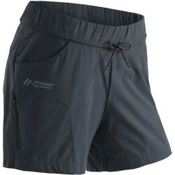 Funktionsshorts MAIER SPORTS "Fortunit Short W", Damen, Gr. 42, Normalgrößen, blau (graublau), 100% Polyester, Hosen, Reißfeste Funktionsshorts in lässigem Schnitt