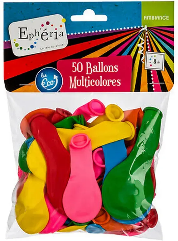 5Five 50 bunte aufblasbare Luftballons