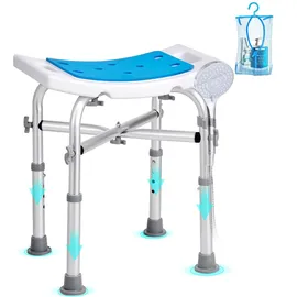 Vevor Duschhocker Höhenverstellbar 405–480 mm Badhocker Blau 226,8 kg Tragfähigkeit