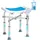 Vevor Duschhocker Höhenverstellbar 405–480 mm Badhocker Blau 226,8 kg Tragfähigkeit