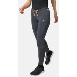 Odlo Laufhose Tights X-Alp Winter (wärmt aktiv, Bewegungsfreiheit, Schmutz- wasserabweisend) blau/grau Damen