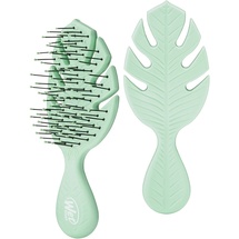 Wet Brush Go Green Mini Detangler Hairbrush Travel Sized UltraSoft Intelliflex Bristles Minimizes Pain Green