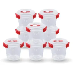 Bestlivings Tontarelli Frischhaltedosen für Lebensmittel ( 0,64 L ) - 2er Pack "Rot" - Vorratsdose luftdicht, Aufbewahrungsbox Meal Prep Box, Joghurt BPA Frei
