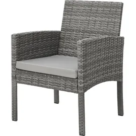 Svita BROOKLYN XL Rattan-Essgruppe grau