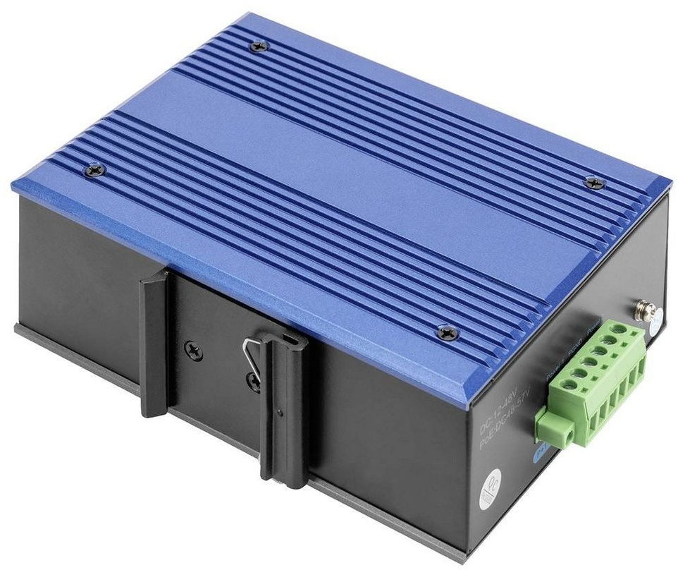 Digitus Industrial 8-Port Gigabit Switch DIN rail, Netzwerk-Switch blau|lila|schwarz
