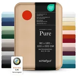 schlafgut Pure Baumwolle 90 x 190 - 100 x 220 cm red mid