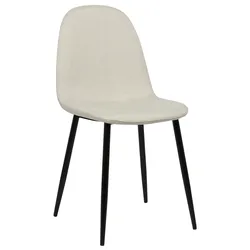 DELUKE® Esszimmerstuhl MOVI - Creme Stoff, Metall 88x44x51cm Strapazierfähiger & pflegeleichter Bezug Esszimmerstühle Stuhl Esszimmer Küchenstühle