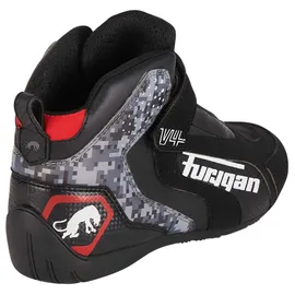 Furygan V4 Vented Motorradschuhe, - Schwarz/Grau/Weiß/Rot / 42