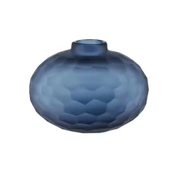 Peill+Putzler Vase , blau , Glas  , Maße (cm): H: 10,5  Ø: 15