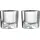 Guzzini Set 2 Kleine doppelwandige Thermogläser Ø 6,5 x h6,3 cm 88 cc Transparent