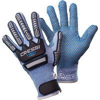 Cressi Hex Grip Gloves - Schnitt und Abriebfeste Handschuhe für Apnoe und Tauchen, Blau, S, Erwachsene Unisex