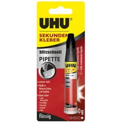 UHU Sekundenkleber blitzschnell PIPETTE, 3 g