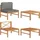 vidaXL Garten-Lounge-Set 2-tlg. natur/dunkelgrau