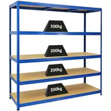 Proregal Schwerlastregal Giant Elephant HxBxT 180 x 180 x 60 cm Fachlast 200 kg Blau