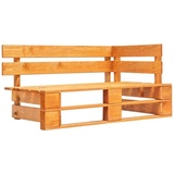 vidaXL Outdoor-Eckbank Paletten Holz Honigbraun