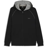 Boss Herren, Mix&Match Jacket H", Hoodie aus Stretch-Baumwolle mit Reißverschluss und Kontrastpaspeln Schwarz001 L
