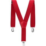 Ladeheid Hosenträger Kinder Hosenträger 60 cm x 2,5 cm S2 (1-St) rot