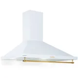 Dunstabzugshaube 90 cm kopffrei 610m3/h Umluft Abzugshaube Kopffreihaube Weiß