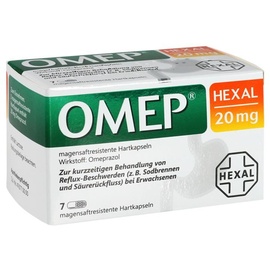 Hexal Omep 20 mg magensaftresistente Hartkapseln 7 St.