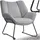 Tectake Sessel Kjeld Bouclé 73 x 72 x 81 cm Hellgrau mit verstellbarer Rückenlehne