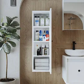 roomartstore.de Gusto 90 Hochschrank 35 x 90 x 35 cm Weiß Holz/MDF/Spanplatte