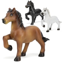 3 Stück große Spardosen Pferd mit Verschluss - aus Kunstharz/Polyresin - 17,5 cm - stabile Sparbüchse - Sparschwein - für Kinder & Erwachsene/lustig..