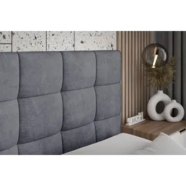 altdecor Boxbett, mit H3-Matratze und Lattenrost - APO - 160x200 Dunkelgrau