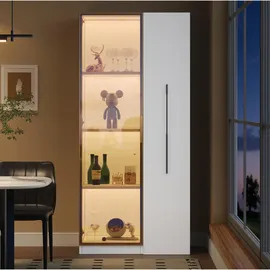 modfu Vitrine 70 x 40 x 160 cm Weiß