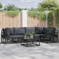 vidaXL Garten-Sofa-Set 5-tlg. schwarz