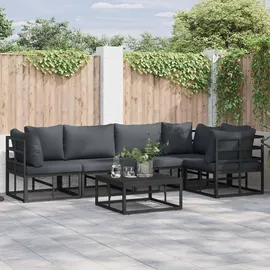 vidaXL Garten-Sofa-Set 5-tlg. schwarz