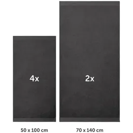 Blumtal Badetuch 70 x 140 cm grau 4 St.